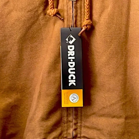 DRI DUCK - Cheyenne Boulder Cloth™ Hooded Jacket with Tricot Quilt Lining - BRN - Picture 4 of 5